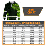 Hi Vis Zip Hoodie  Reflective Green Neon Turtle 2 Hawaii Polynesian Custom Name Safety Workwear For Workers, Runners, Cyclists, Patriotic