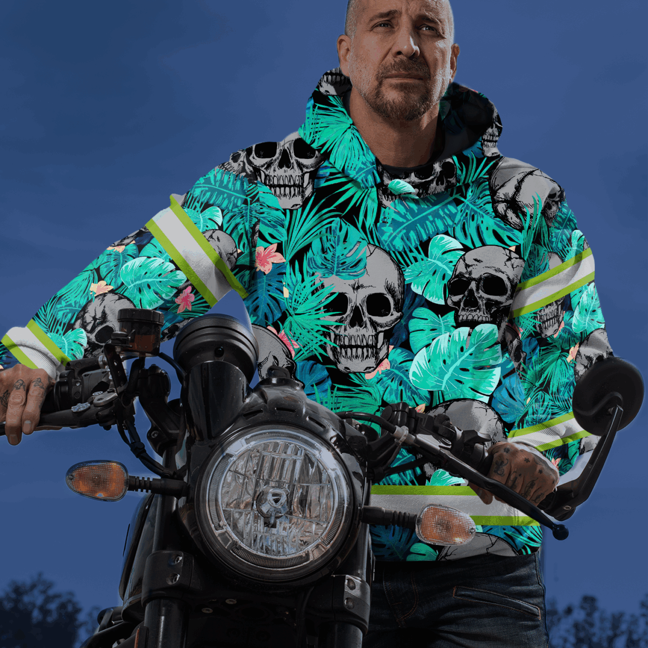 Reflective Hi Vis Mint Neon Hoodie - Safety Workwear