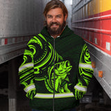 Hi Vis Jacket Reflective Green Neon Hawaii Fishing Custom Name Safety