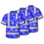 Orange Neon And Yellow Flowers Hi-Vis Hawaiian Shirt