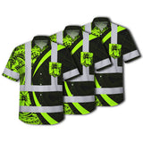 Choose Pack Hi Vis Hawaiian Shirt Reflective Tapes Hawaiian Polynesian Tribal