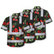Red Neon Flowers Hi-Vis Hawaiian Shirt