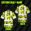 Green Yellow Flowers Hi-Vis Hawaiian Shirt