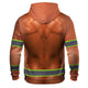 Funny Chest Hair Tattoo Hi-Vis Hoodie