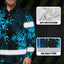 Hi Vis Hawaiian Long Sleeve Shirt Reflective Tape Blue Neon Bamboo Hi-Vis Long Sleeve Shirt