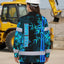 Hi Vis Hawaiian Long Sleeve Shirt Reflective Tape Blue Neon Bamboo Hi-Vis Long Sleeve Shirt