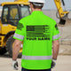 Green Neon Reflective Gun US Flag Hi-Vis Hawaiian Shirt