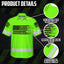 Green Neon Reflective Gun US Flag Hi-Vis Hawaiian Shirt