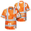 Orange Neon Hi-Vis Hawaiian Shirt