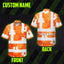 Orange Neon Hi-Vis Hawaiian Shirt