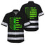Scratch Green Neon US Flag Custom Hi-Vis Hawaiian Shirt