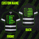 Scratch Green Neon US Flag Custom Hi-Vis Hawaiian Shirt