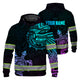 Hi Vis Hoodie Reflective Gradient Polynesian Turtle Hawaiian Hi-Vis Hoodie