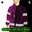 Hi Vis Jacket Waterproof And Windproof Reflective Tapes Pink Flower Hi-Vis Waterproof Jacket