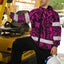 Hi Vis Jacket Waterproof And Windproof Reflective Tapes Pink Flower Hi-Vis Waterproof Jacket