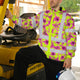 Pink Neon And Lime Flowers Hi-Vis Waterproof Jacket