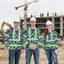 Green Neon And Violet Flowers Hi-Vis Long Sleeve Shirt