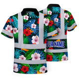 Hi Vis Polo Shirt Reflective Tapes Neon Pink Flowers Custom Name