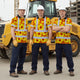 Orange Neon And Yellow Flowers Hi-Vis Polo Shirt