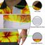 Orange Neon And Yellow Flowers Hi-Vis Polo Shirt
