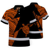 Hi Vis Polo Shirt  Reflective Tapes Orange Neon Turtle Hawaii Custom Name