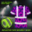 Violet Neon And Pink Flowers Hi-Vis Polo Shirt