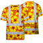 Orange Neon And Yellow Flowers Hi-Vis Work Shirt