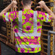 Pink Neon And Lime Flowers Hi-Vis Work Shirt