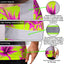 Pink Neon And Lime Flowers Hi-Vis Work Shirt