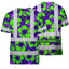 Green Neon And Violet Flowers Hawaii Hi-Vis T-Shirt
