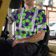 Green Neon And Violet Flowers Hawaii Hi-Vis T-Shirt