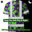 Green Neon And Violet Flowers Hawaii Hi-Vis T-Shirt