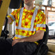 Orange Neon And Yellow Flowers Hawaii Hi-Vis T-Shirt