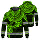 Green Turtle Flower Hi-Vis Zip Hoodie