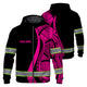 Pink Neon Hawaii Hi-Vis Zip Hoodie