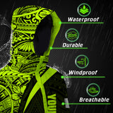 Hi Vis Jacket Waterproof And Windproof Reflective Tapes Hawaiian Polynesian Tribal Custom Name