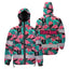 Hi Vis Jacket Waterproof And Windproof Reflective Tapes Pink Flamingo Flower Hawaiian Hi-Vis Waterproof Jacket