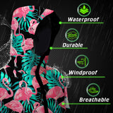 Hi Vis Jacket Waterproof And Windproof Reflective Tapes Pink Flamingo Flower Hawaiian Custom Name