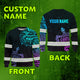 Hi Vis Long Sleeve Shirt Reflective Gradient Polynesian Turtle Hawaiian Hi-Vis Long Sleeve Shirt