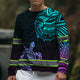Hi Vis Long Sleeve Shirt Reflective Gradient Polynesian Turtle Hawaiian Hi-Vis Long Sleeve Shirt