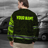 Hi Vis Long Sleeve Shirt Reflective Tapes Hawaiian Custom Name Safety