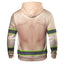 Funny Chest Hair Tattoo Hi-Vis Hoodie