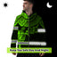 Green Turtle Flower Hi-Vis Zip Hoodie
