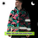 Pink Flamingo Flower Hawaiian Hi-Vis Zip Hoodie