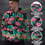 Pink Flamingo Flower Hawaiian Hi-Vis Zip Hoodie