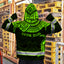 Green Turtle Flower Hi-Vis Zip Hoodie