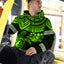 Green Turtle Flower Hi-Vis Zip Hoodie