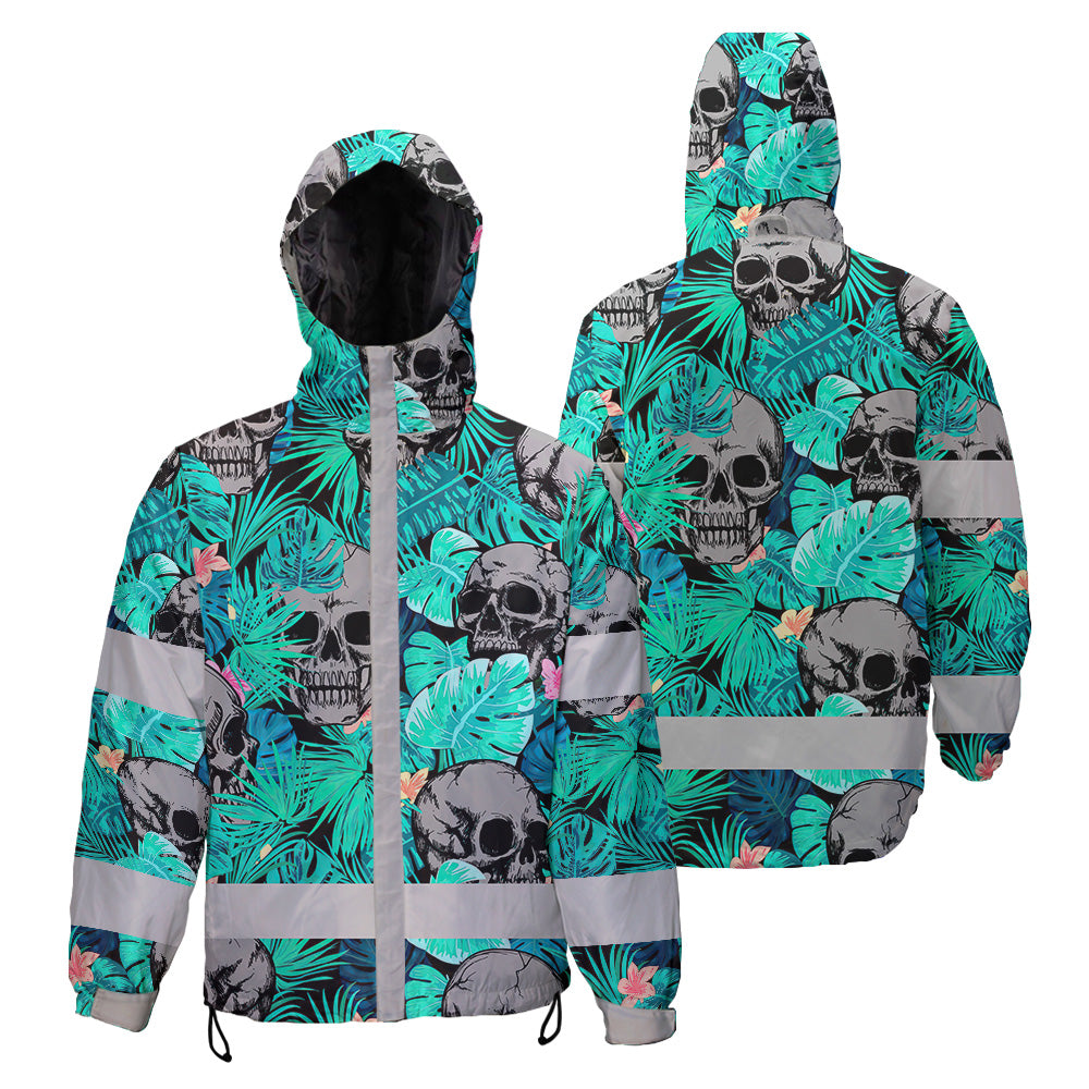Reflective Hi Vis Mint Neon Jacket Waterproof And Windproof - Safety Workwear