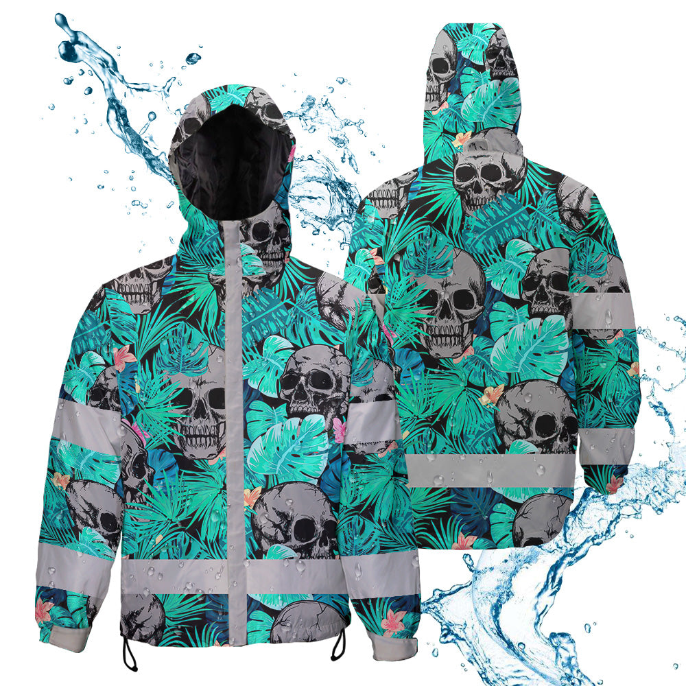 Reflective Hi Vis Mint Neon Jacket Waterproof And Windproof - Safety Workwear