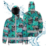 Reflective Hi Vis Mint Neon Jacket Waterproof And Windproof - Safety Workwear